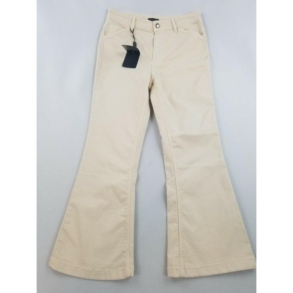 Massimo Dutti women pants 5035/961/741 skinny fit beige cropped sz 6 $66